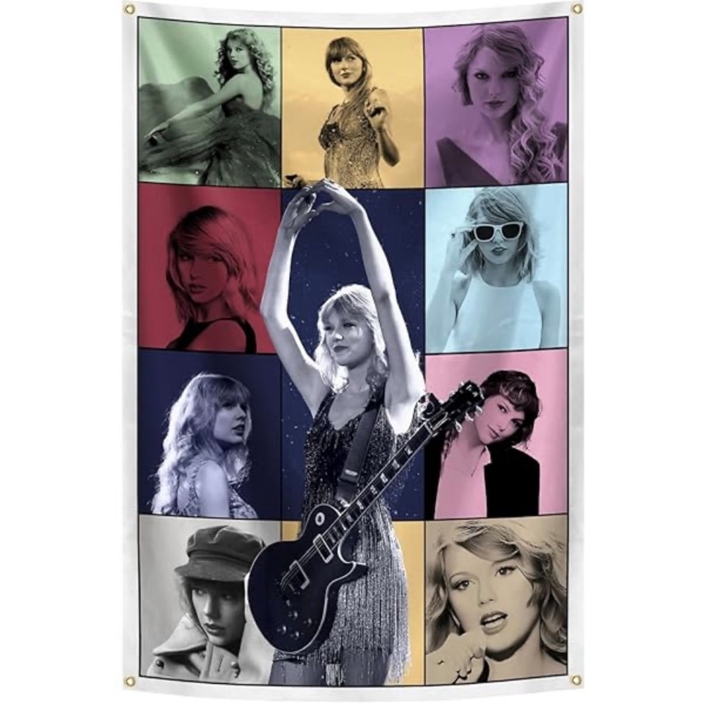 Taylor Swift Party Bundle Includes Wall Tapestry & Party Garland New Product